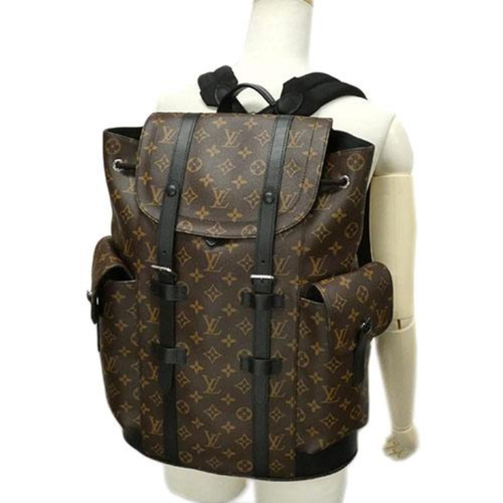 Louis Vuitton Monogram Macassar Christopher Backpack Brown